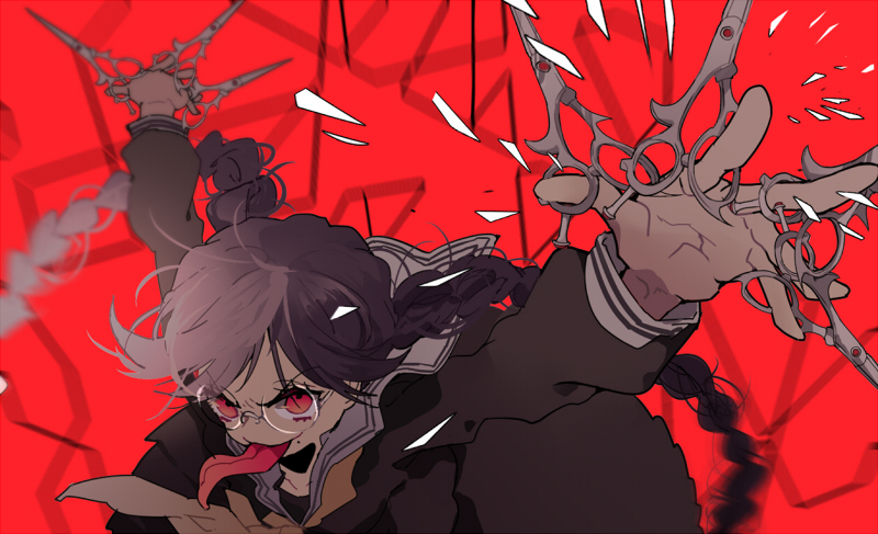 fukawa toko and genocider shou (danganronpa and 1 more) drawn by evemace