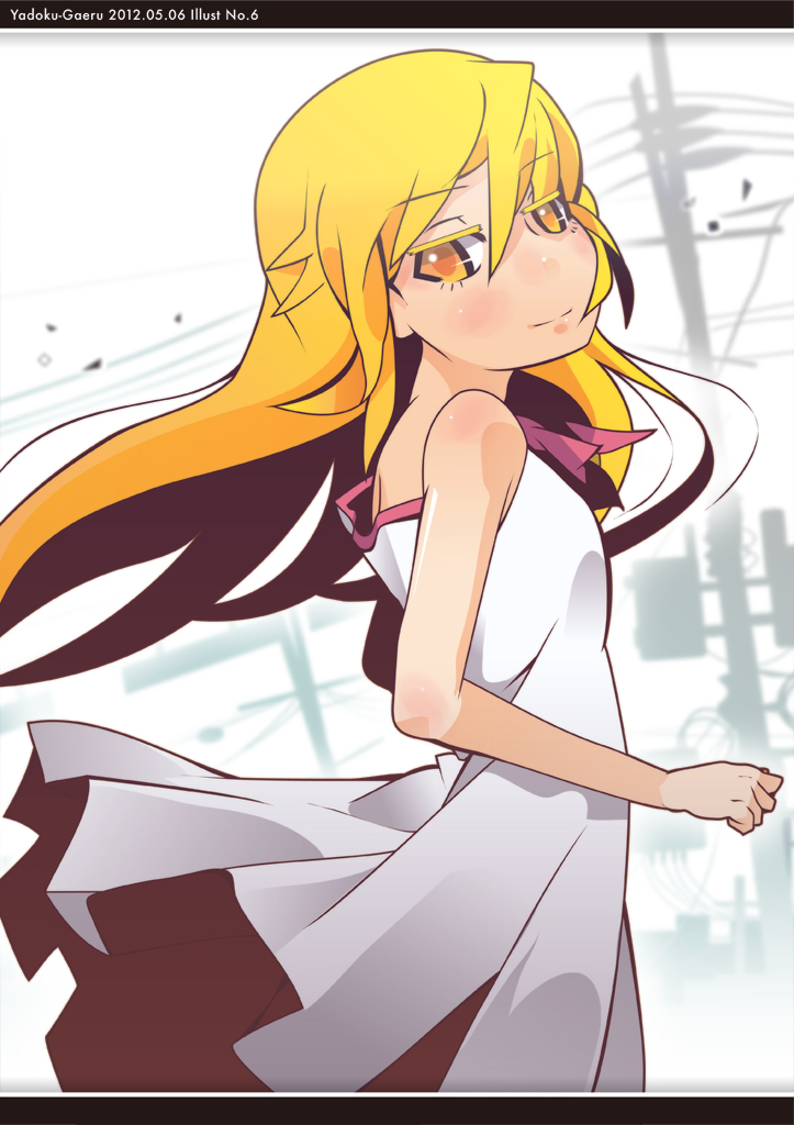 oshino shinobu (monogatari and 1 more) drawn by yadokugaeru