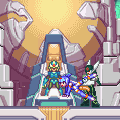 x, fairy leviathan, and slur.exe (mega man and 2 more) drawn by crossserver