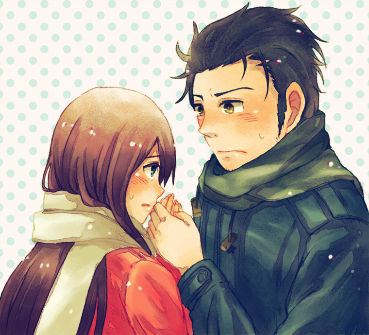 makise kurisu and okabe rintarou (steins;gate) drawn by koike_(coikekke)