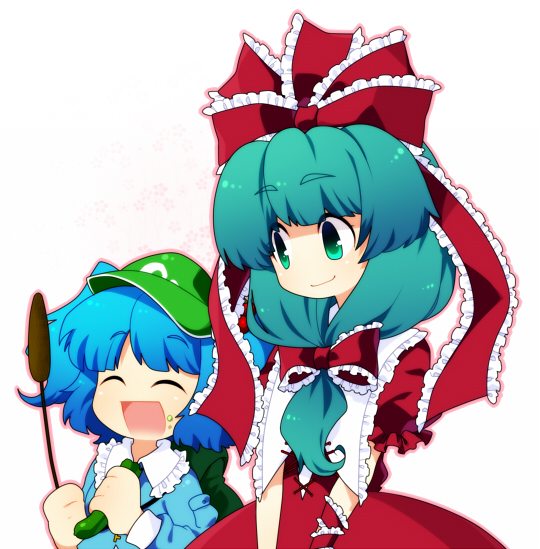 kawashiro nitori and kagiyama hina (touhou) drawn by kiri_futoshi