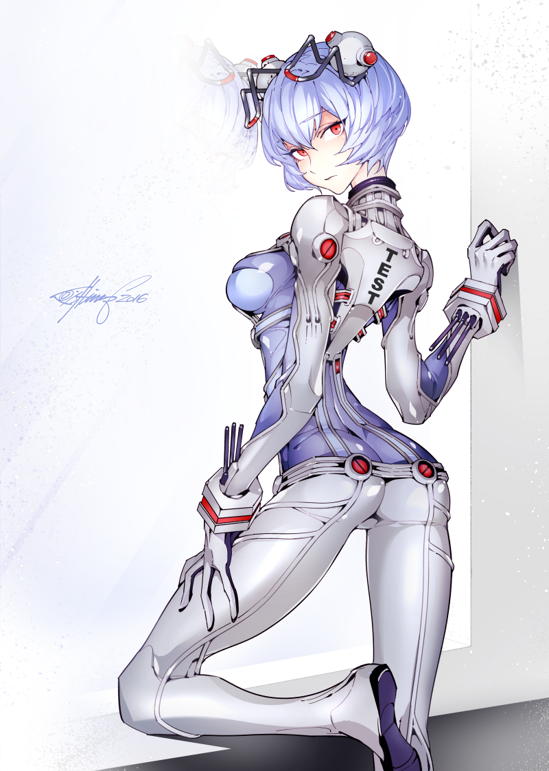 ayanami rei (neon genesis evangelion and 2 more) drawn by fishine