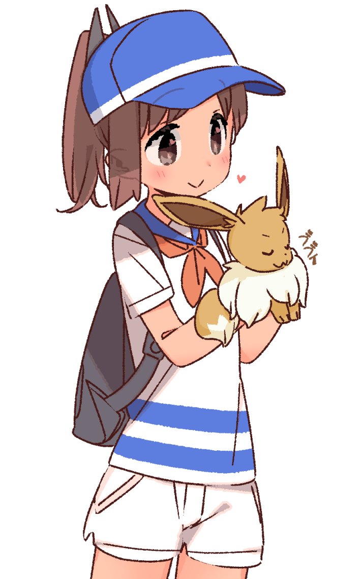 eevee and i-401 (kantai collection and 2 more) drawn by yoru_nai