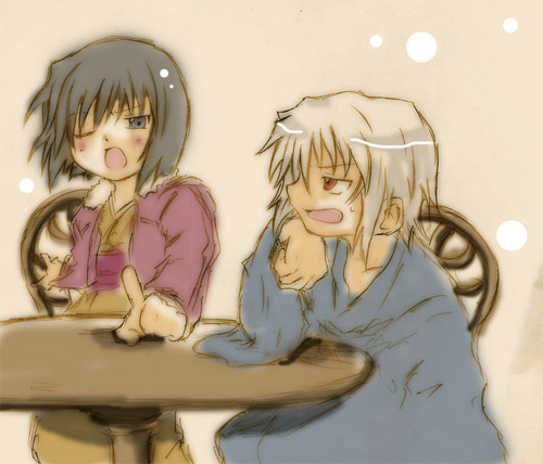 ryougi shiki and tohno shiki (tsukihime and 1 more)