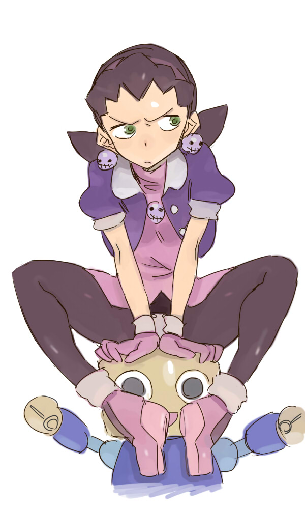 tron bonne and servbot (mega man and 1 more) drawn by kusada
