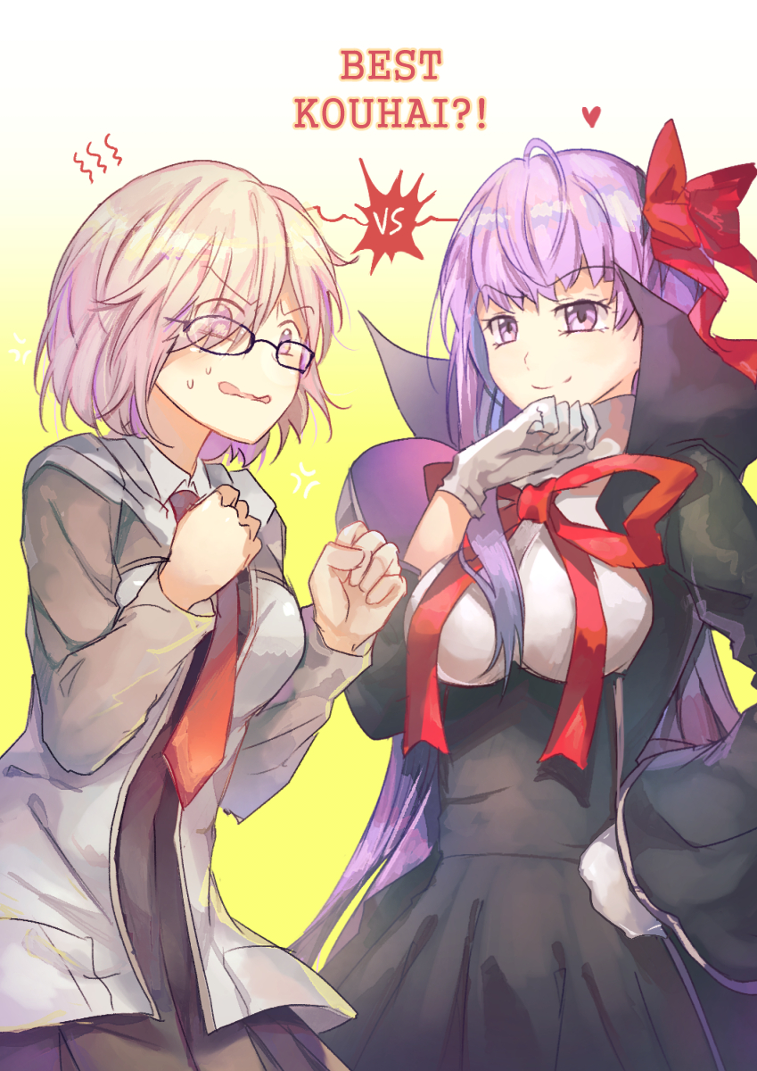 mash kyrielight and bb (fate and 3 more) drawn by sagta_panggang