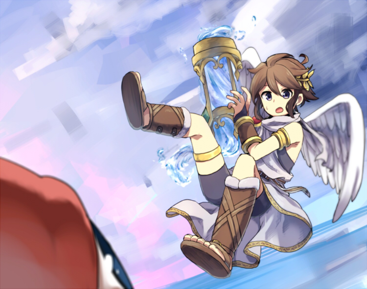 pit and monoeye (kid icarus and 1 more) drawn by shichiku