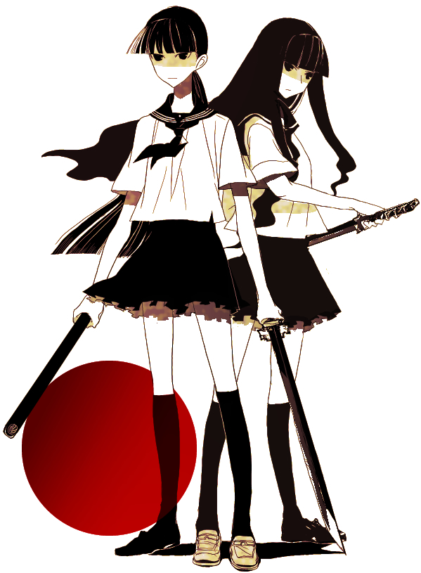itoshiki rin and inoue marina (sayonara zetsubou sensei) drawn by fargo_(artist)