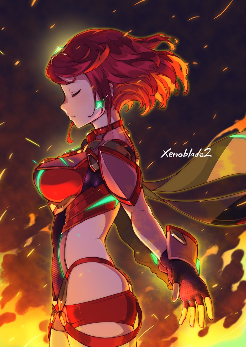 pyra (xenoblade chronicles and 1 more) drawn by tonami_kanji