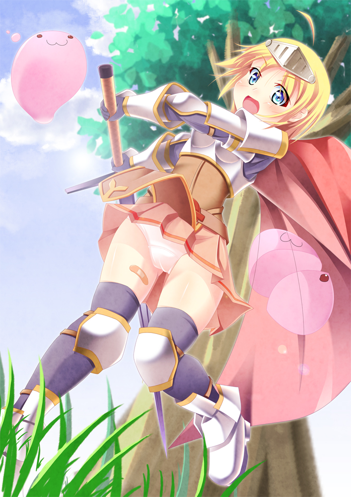 poring and lord knight (ragnarok online) drawn by sekine_irie
