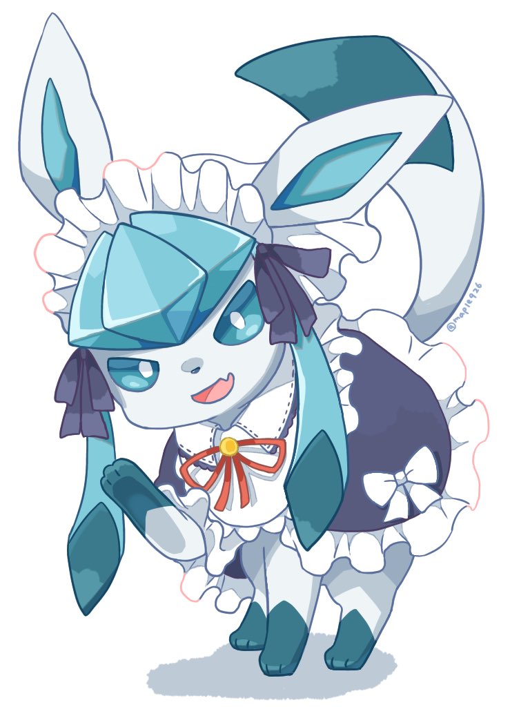 glaceon (pokemon and 1 more) drawn by kana_(maple926)