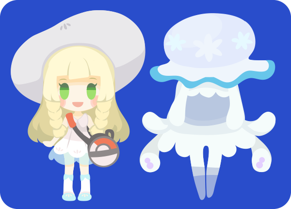 lillie and nihilego (pokemon and 1 more) drawn by rizu_(rizunm)