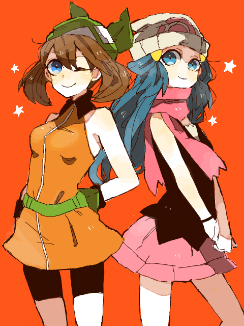 dawn and may (pokemon and 3 more) drawn by mam233