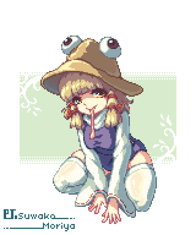 moriya suwako (touhou) drawn by greenapple_(g_apple0511)