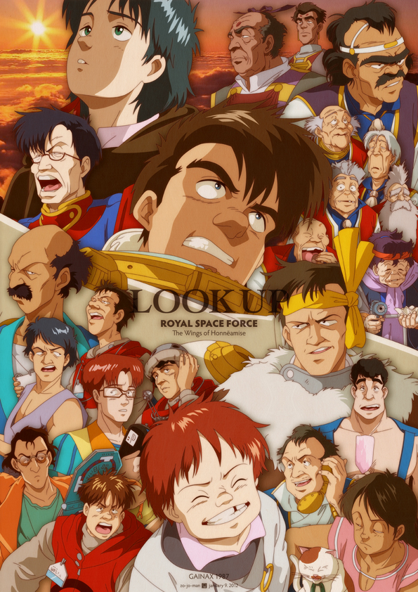 shirotsugh lhadatt, riquinni nonderaiko, marty tohn, general khaidenn, mana nonderaiko, and 13 more (honneamise no tsubasa) drawn by zo-jo-man