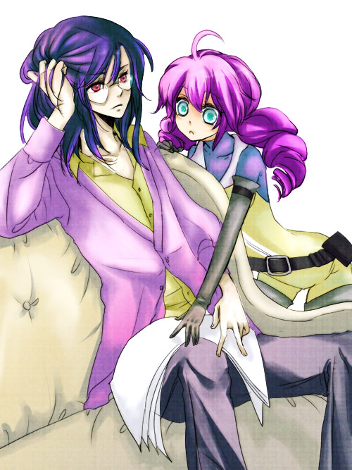 tieria erde and feldt grace (gundam and 1 more) drawn by karasuma_(ico)