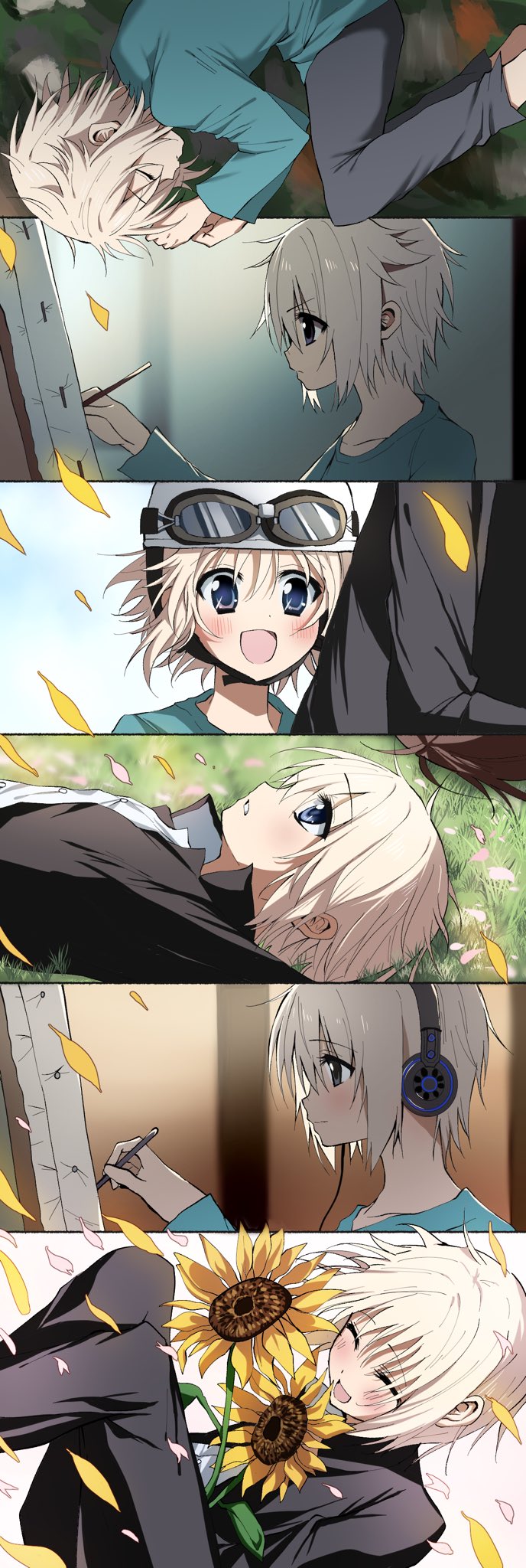 natsume kei and kusanagi naoya (sakura no uta and 1 more) drawn by kasukasugom1