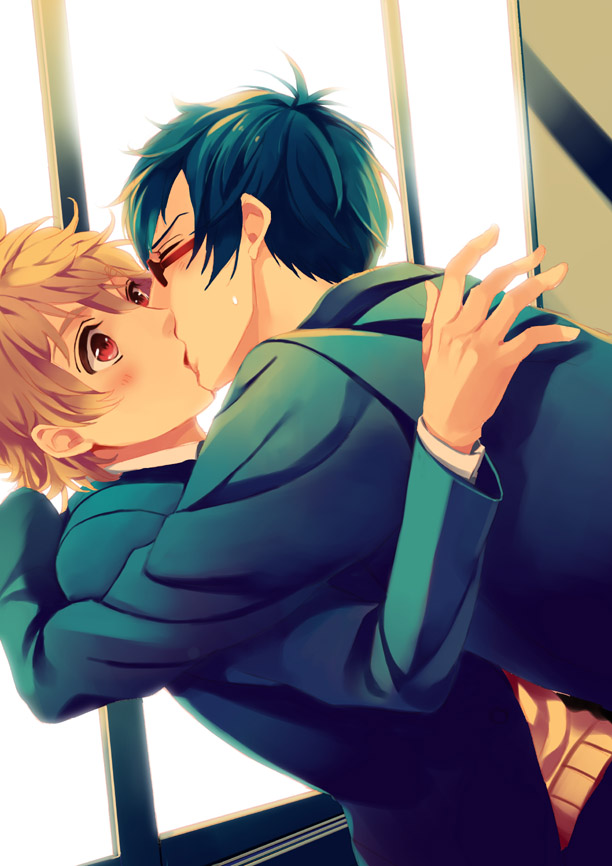 hazuki nagisa and ryuugazaki rei (free!) drawn by kitazawa_k