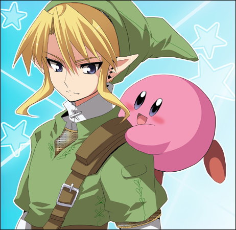link and kirby (the legend of zelda and 2 more)