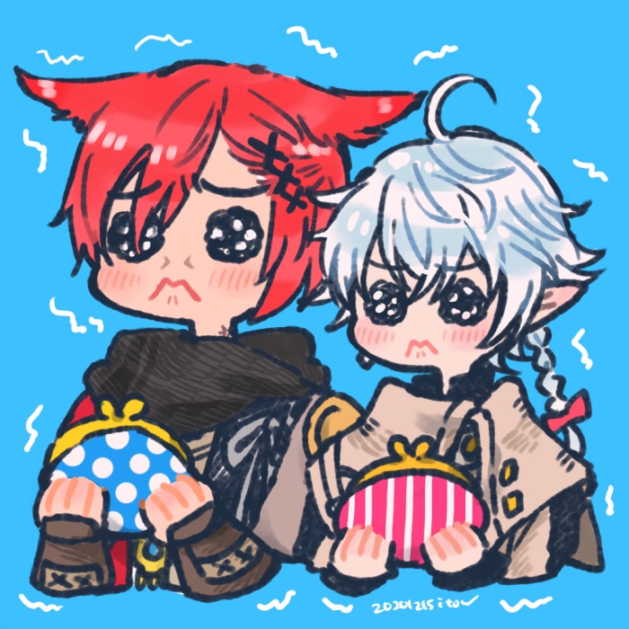 g'raha tia and alisaie leveilleur (final fantasy and 1 more) drawn by itowo_(itowc)