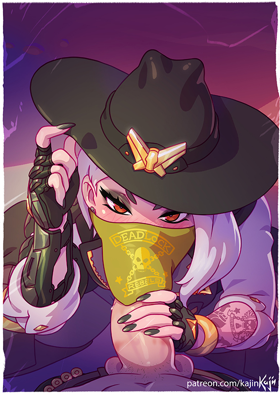 cassidy and ashe (overwatch and 1 more) drawn by kajin_(kajinman)