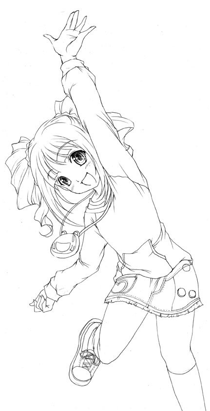 takatsuki yayoi (idolmaster and 1 more) drawn by map_(blue_catty)
