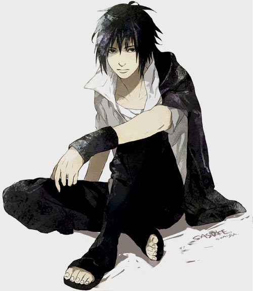 uchiha sasuke (naruto and 1 more) drawn by sumishuu