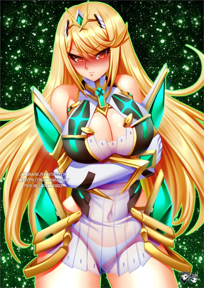 mythra (xenoblade chronicles and 1 more) drawn by jadenkaiba