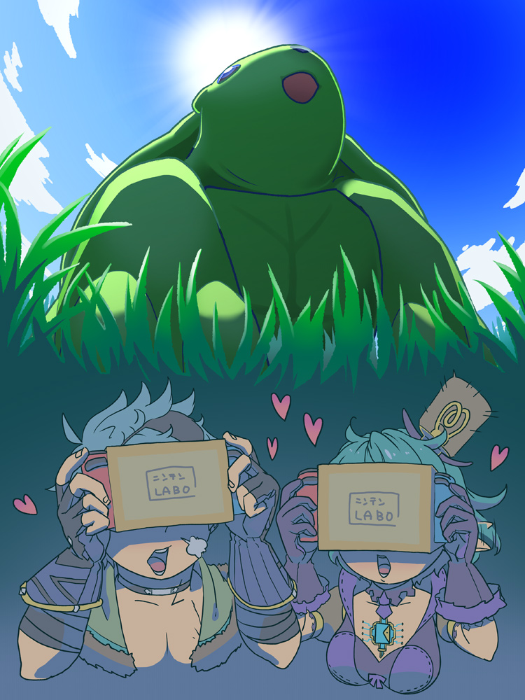 pandoria, zeke von genbu, and turters (xenoblade chronicles and 1 more) drawn by natto_soup
