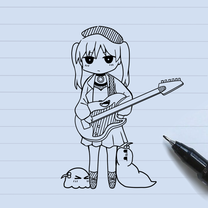gotoh hitori and ootsuki yoyoko (bocchi the rock!) drawn by gaanetto