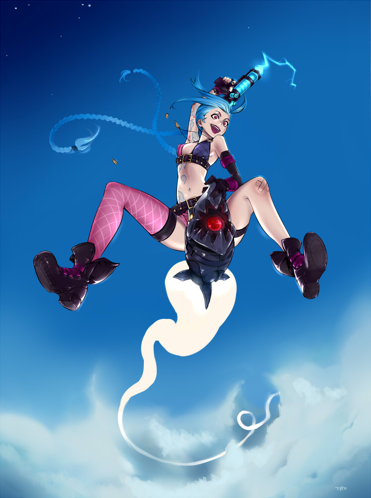 jinx (league of legends) drawn by optionaltypo