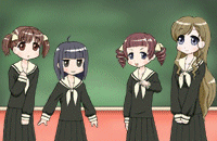 fukuzawa yumi, toudou shimako, ogasawara sachiko, matsudaira touko, nijou noriko, and 4 more (lucky star and 1 more)