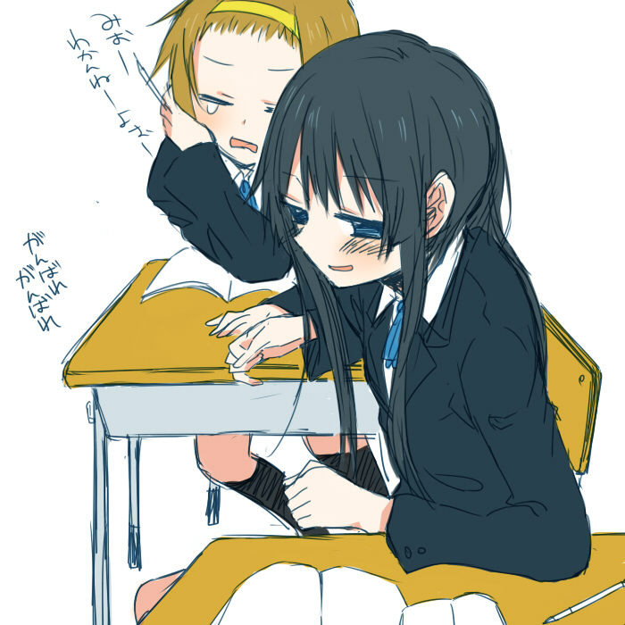 akiyama mio and tainaka ritsu (k-on!) drawn by orange_(bibiko)
