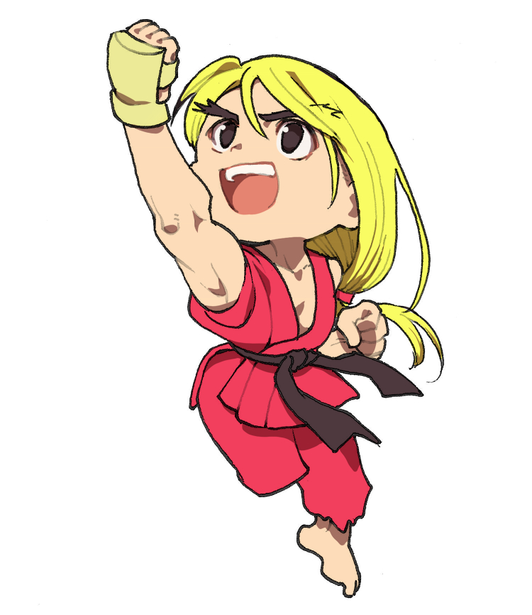 ken masters (street fighter and 1 more) drawn by tanakalma