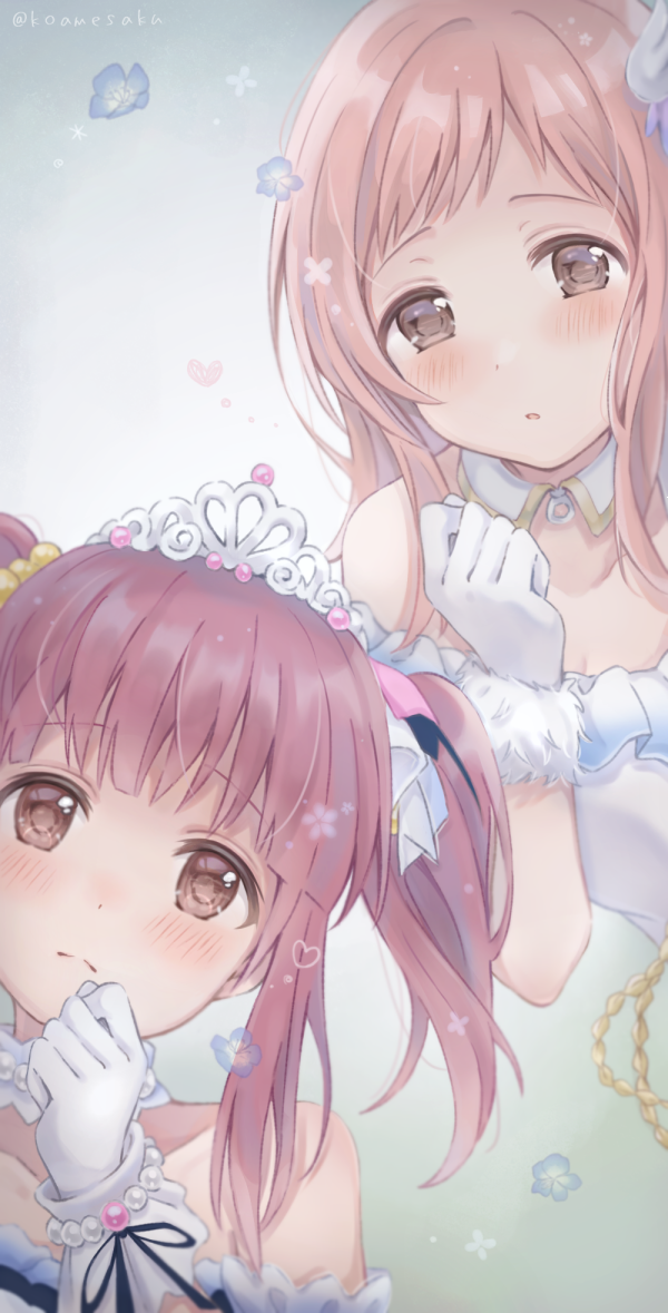 sakuragi mano and ogata chieri (idolmaster and 2 more) drawn by koame_saki