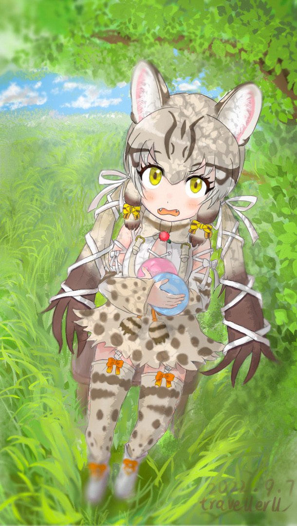 geoffroy's cat (kemono friends and 1 more) drawn by travellerll