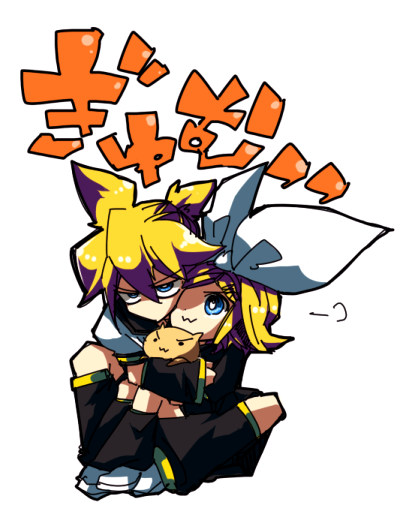 kagamine rin and kagamine len (vocaloid) drawn by gi_(46rain)