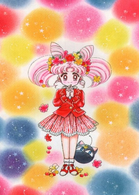 chibi usa and luna-p (bishoujo senshi sailor moon and 1 more) drawn by takeuchi_naoko
