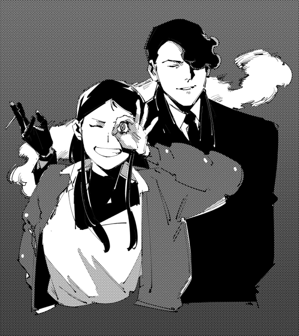 ginrei and murasame kenji (giant robo) drawn by hamu_fukurou