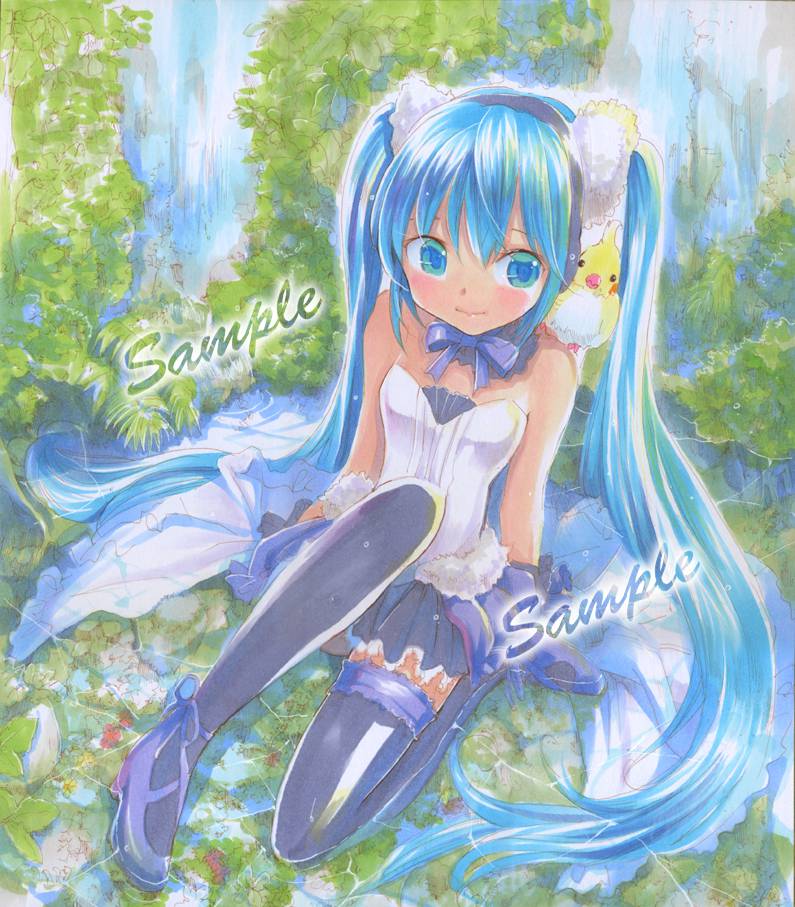 hatsune miku (vocaloid and 2 more) drawn by mayo_riyo