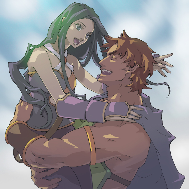 maria and guy (final fantasy and 1 more) drawn by yuyo