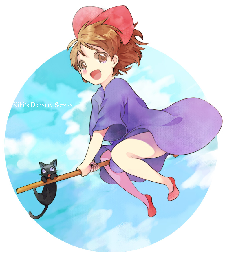 kiki and jiji (majo no takkyuubin) drawn by makino_(sinobusan)