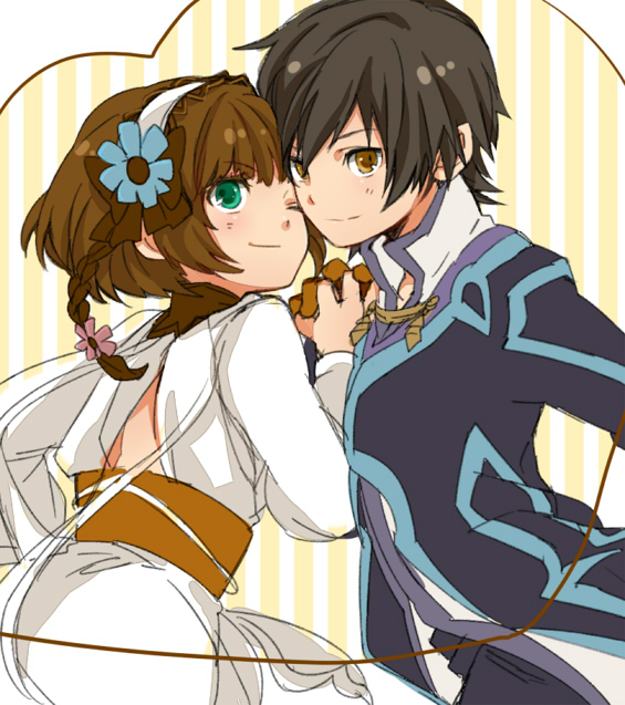 jude mathis and leia rolando (tales of and 1 more) drawn by isago_(ica)