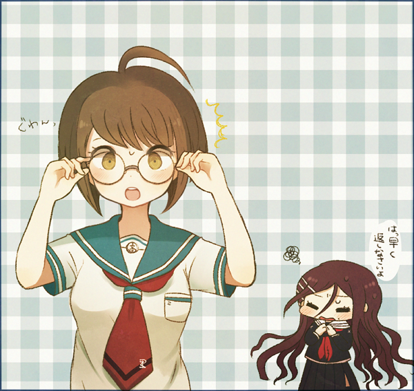 fukawa toko and naegi komaru (danganronpa and 1 more) drawn by ayu_(mog)