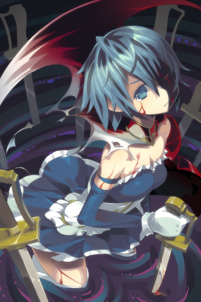 miki sayaka (mahou shoujo madoka magica) drawn by super_zombie