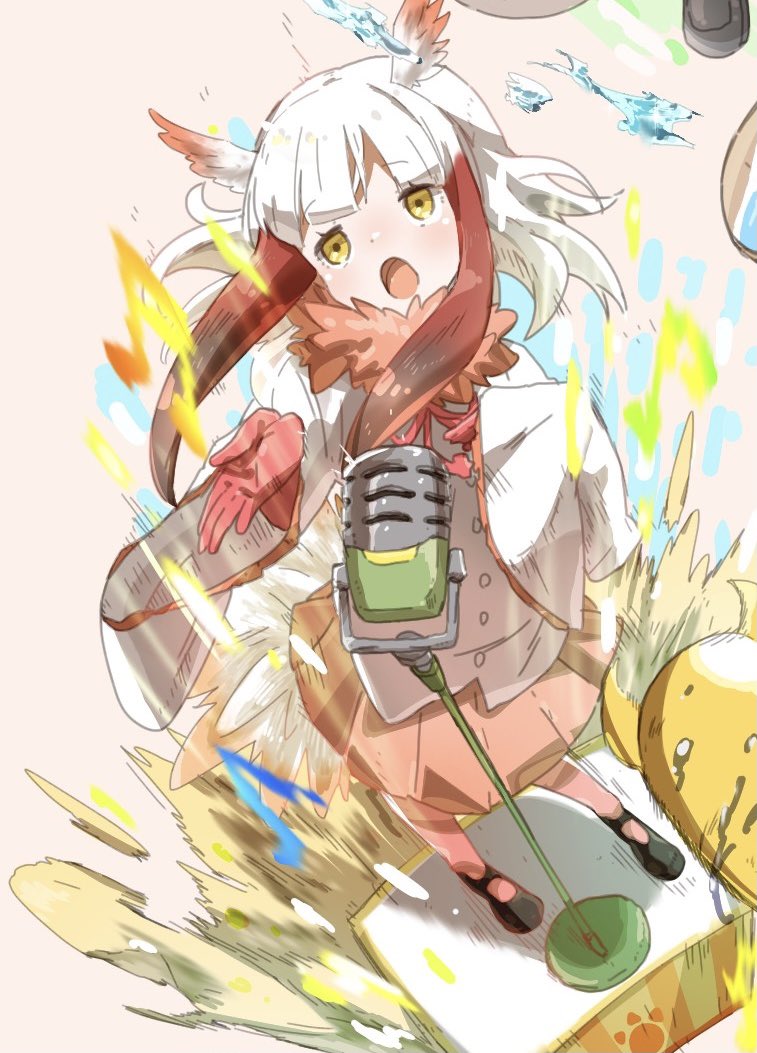 japanese crested ibis (kemono friends) drawn by hakoneko_(marisa19899200)