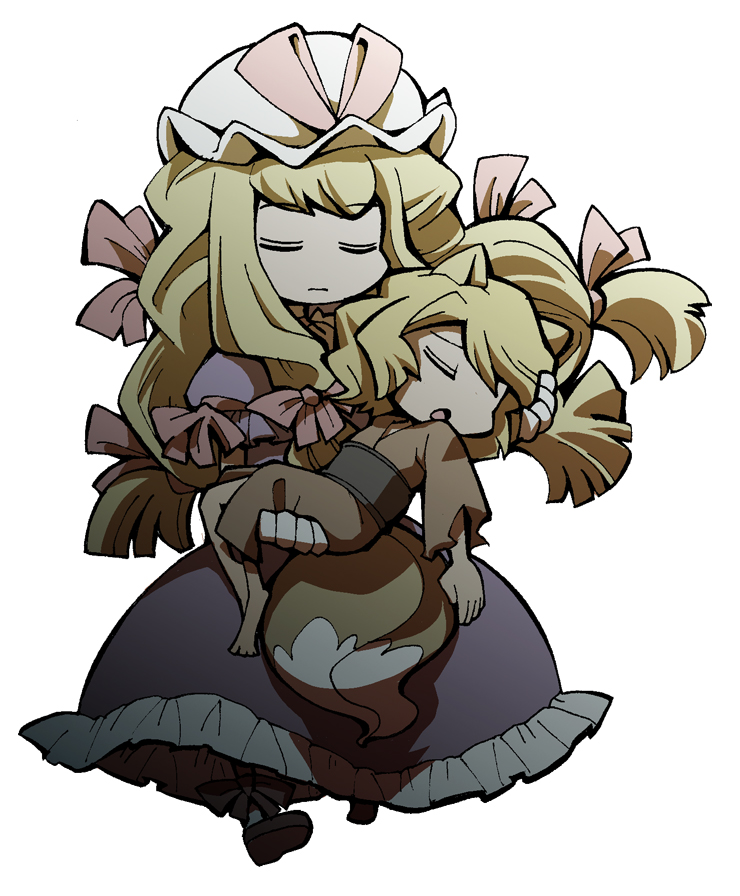 yakumo yukari and yakumo ran (touhou) drawn by hounori