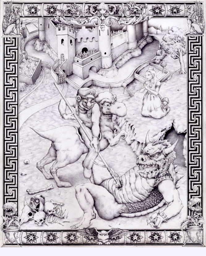 princess peach, mario, bowser, yoshi, toad, and 3 more (mario and 1 more)