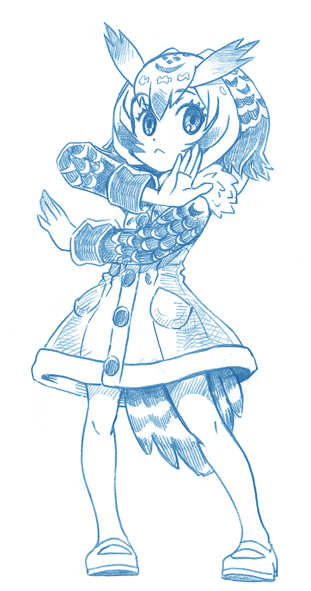 eurasian eagle owl (kemono friends and 1 more) drawn by bbb_(friskuser)