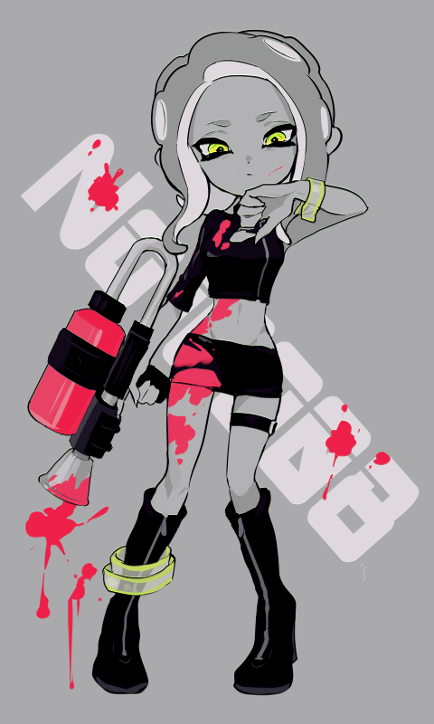 agent 8 (splatoon and 2 more) drawn by imaikuy0